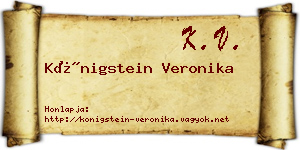 Königstein Veronika névjegykártya